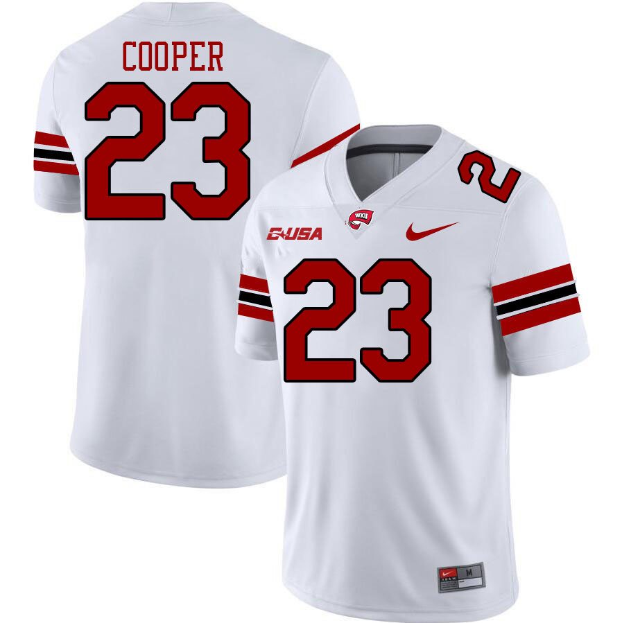 Western Kentucky Hilltoppers #23 Jax Cooper College Football Jerseys Stitched Sale-White